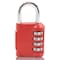 Newhouse Hardware Combination Padlock, Number of Dials 4, Customizable 4-Digit Lock Combo, Red NHH-NUMLK-RD - alternate 1